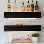 Hanah Home Raf278 Estantería de Pared de Madera Negra (2 piezas)